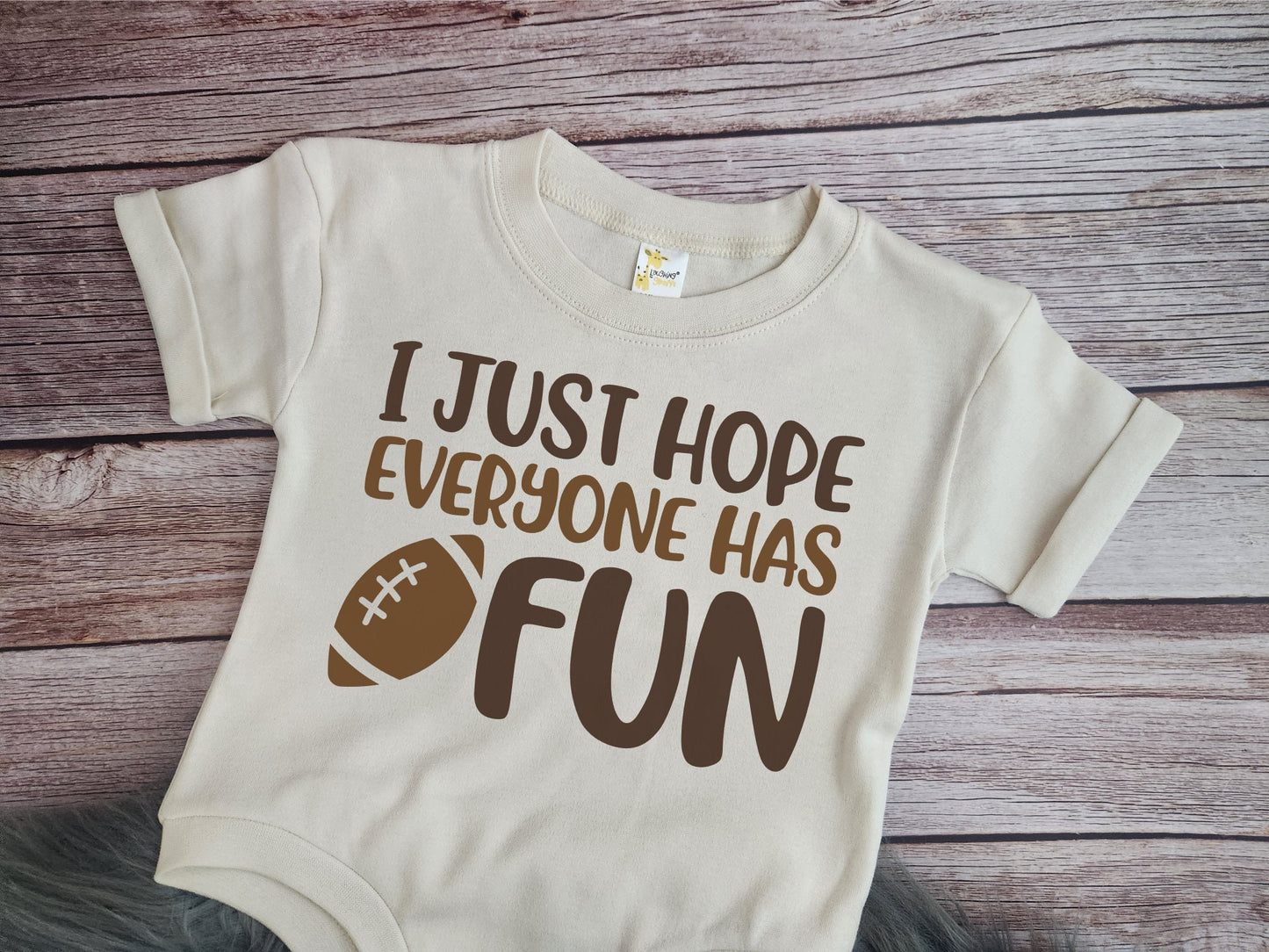 Baby Football Bodysuit: "I Just Hope Everyone Has Fun" Romper