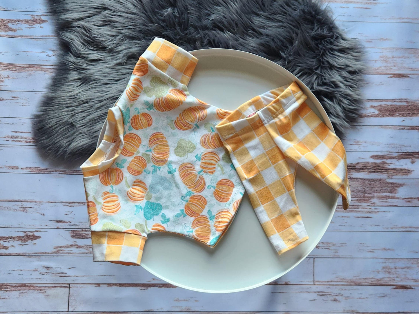 Baby Pumpkin Outfit: Newborn Cotton Spandex Coming Home Outfit
