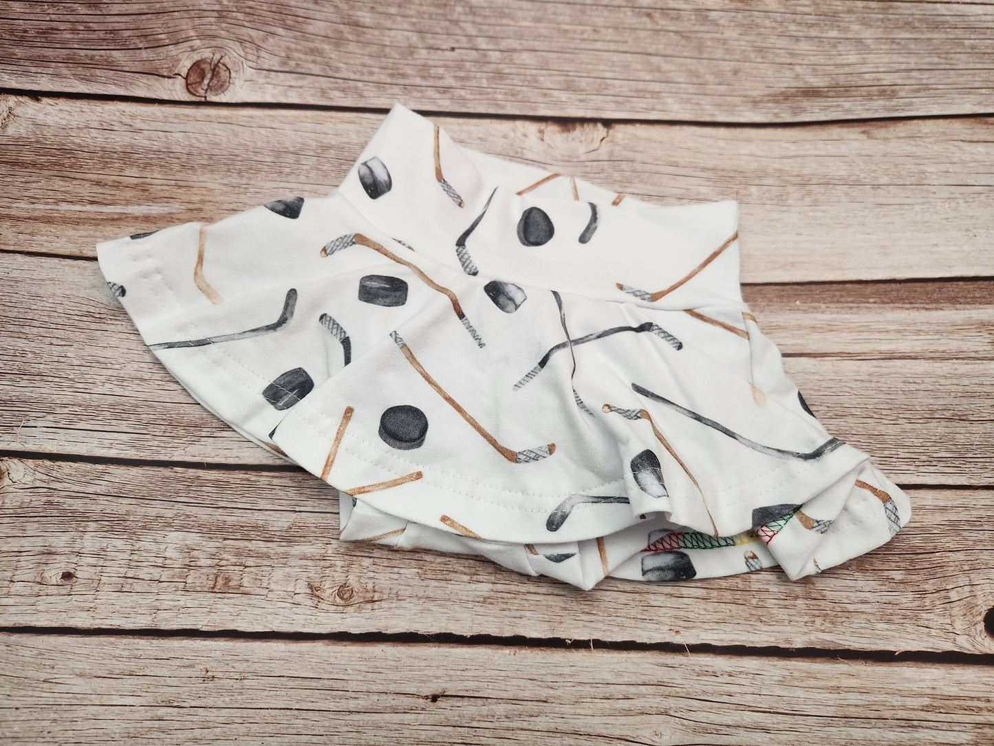 Hockey Print Skirted Bummies: Baby Outfit