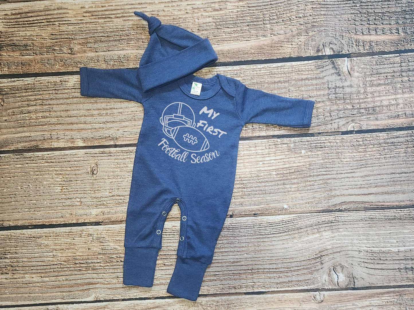 My First Football Season Outfit: Baby Bodysuit & Hat Set