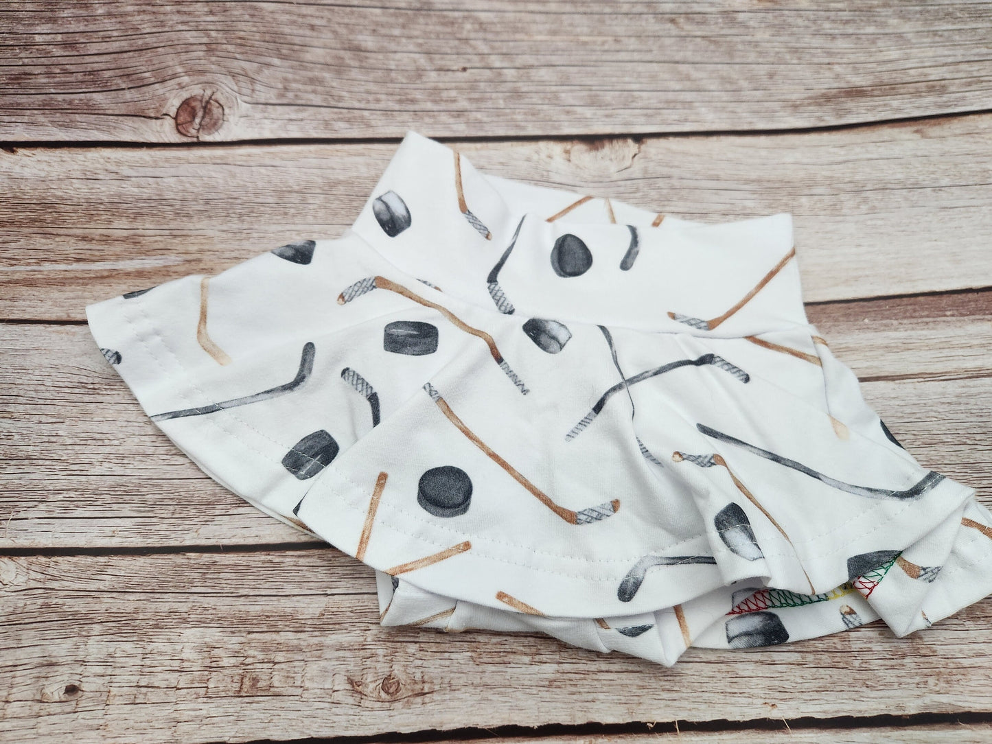 Hockey Print Skirted Bummies: Baby Outfit