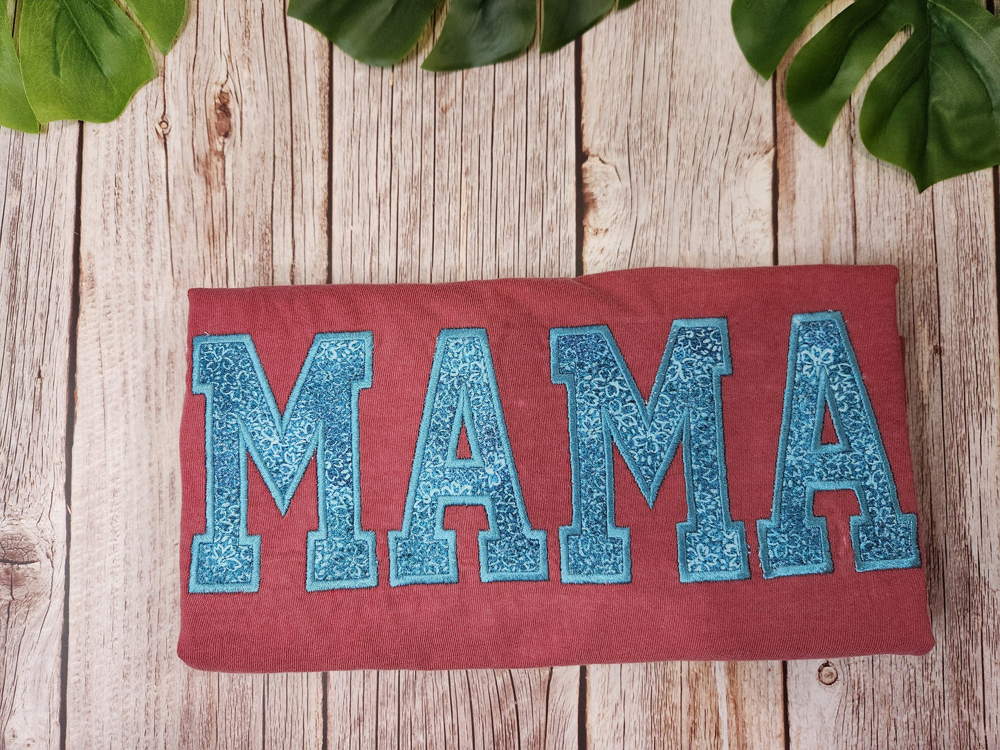 Custom Embroidered Mama Shirt: Comfort Colors Floral Mom Gift