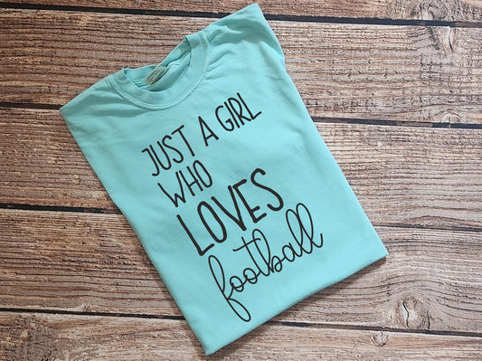 Comfort Colors Football Tee: Game Day Shirt for Women