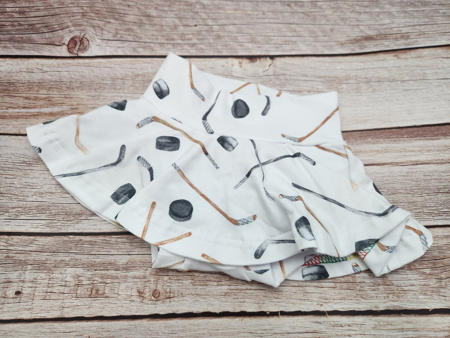 Hockey Print Skirted Bummies: Baby Outfit