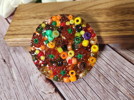 fall picky pad reusable with tray, fall sensory fidget toy, pick pad remelt kit, autumn colors nature inspired reusable picky pad, focus aid