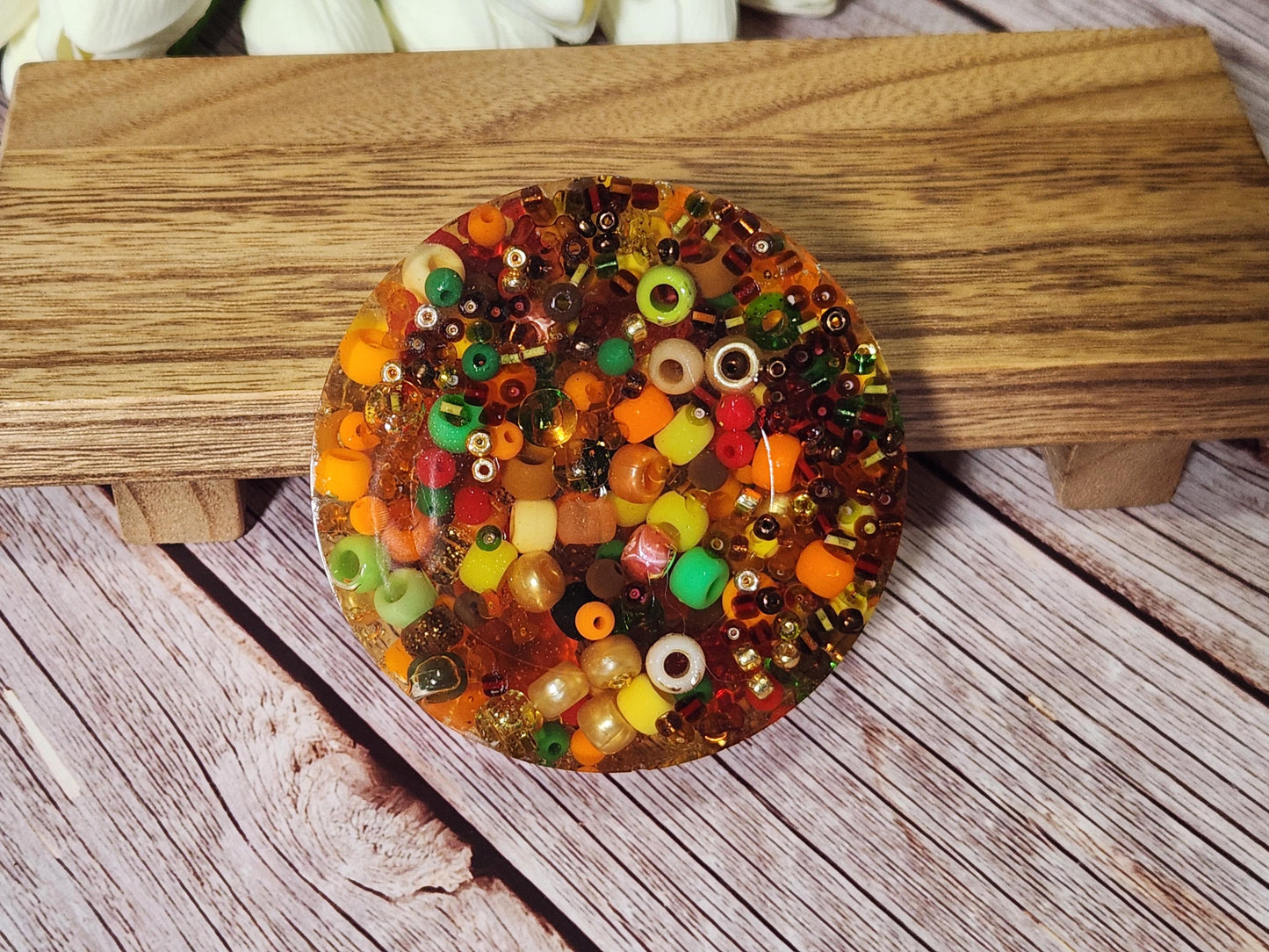 fall picky pad reusable with tray, fall sensory fidget toy, pick pad remelt kit, autumn colors nature inspired reusable picky pad, focus aid