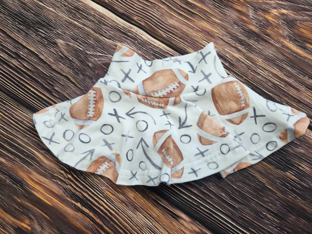 Baby Girl Football Outfit: "Football Cutie" Shirt & Skirted Bummies