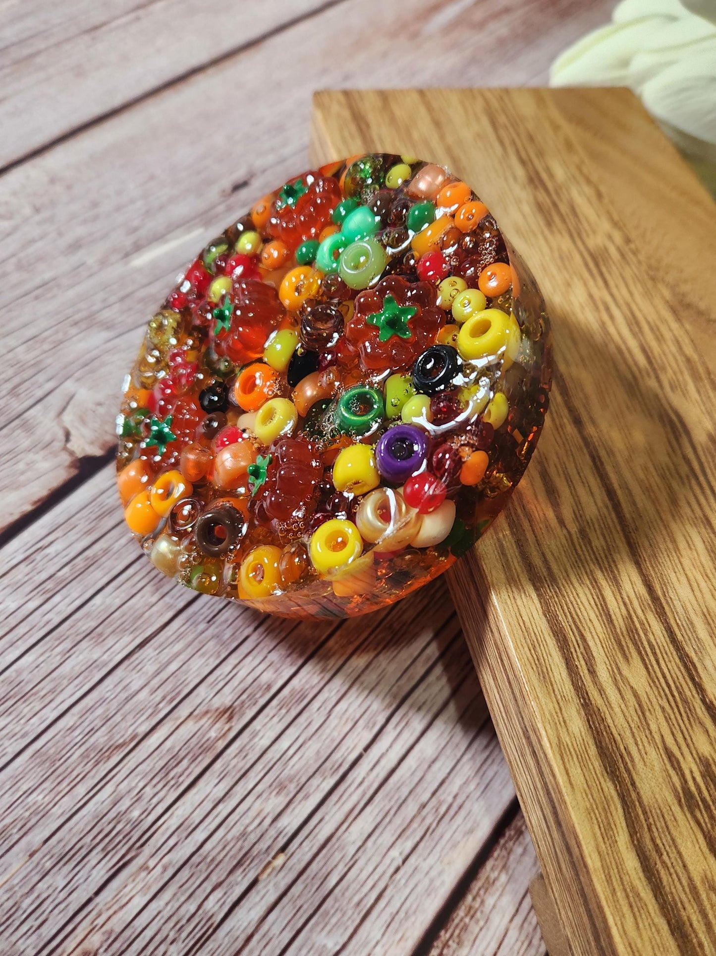 fall picky pad reusable with tray, fall sensory fidget toy, pick pad remelt kit, autumn colors nature inspired reusable picky pad, focus aid