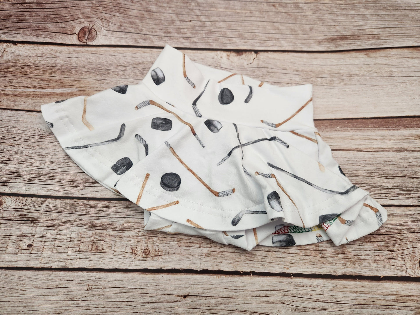 Hockey Print Skirted Bummies: Baby Outfit