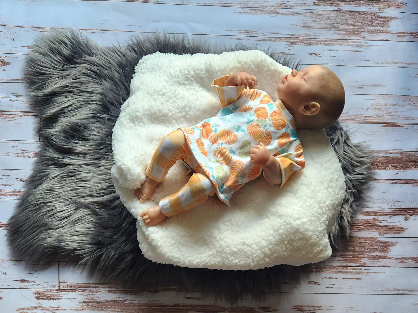 Baby Pumpkin Outfit: Newborn Cotton Spandex Coming Home Outfit