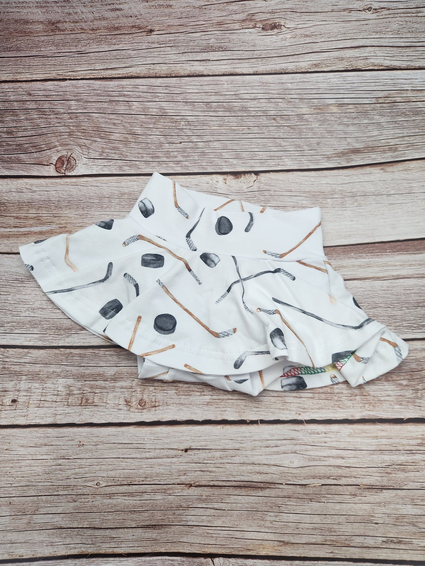 Hockey Print Skirted Bummies: Baby Outfit