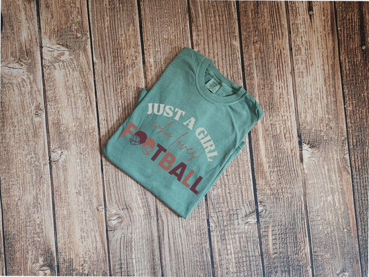 Comfort Colors Football Tee: Game Day Shirt for Women