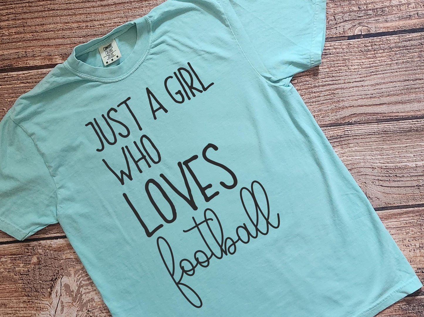 Comfort Colors Football Tee: Game Day Shirt for Women