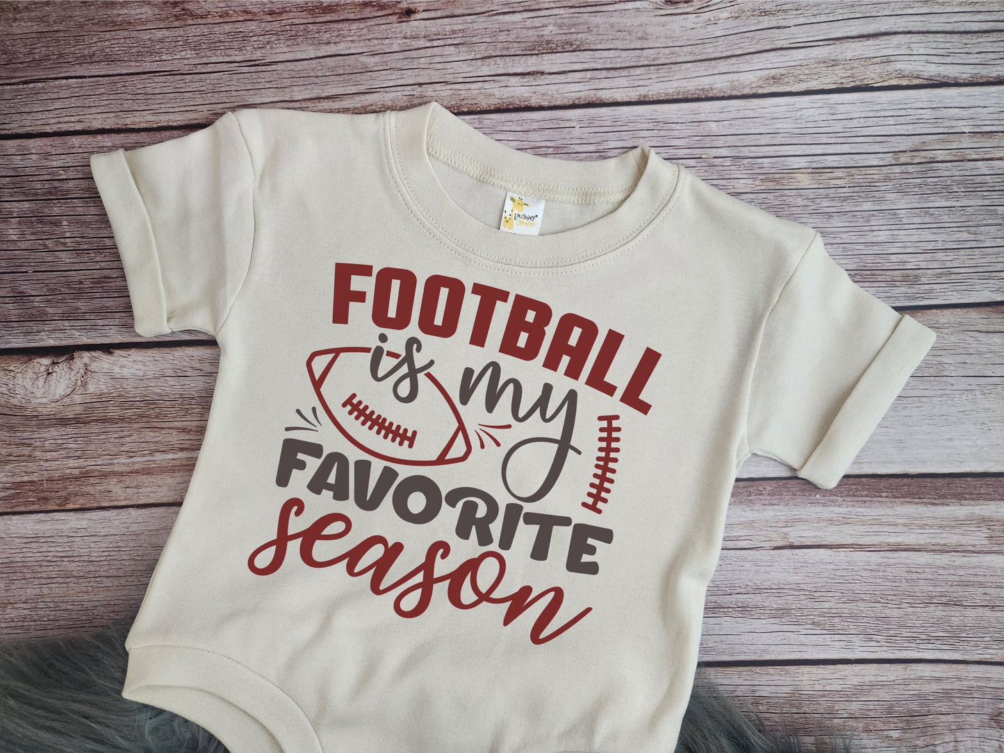 Baby Football Romper: "Football is my Favorite Season" Bodysuit