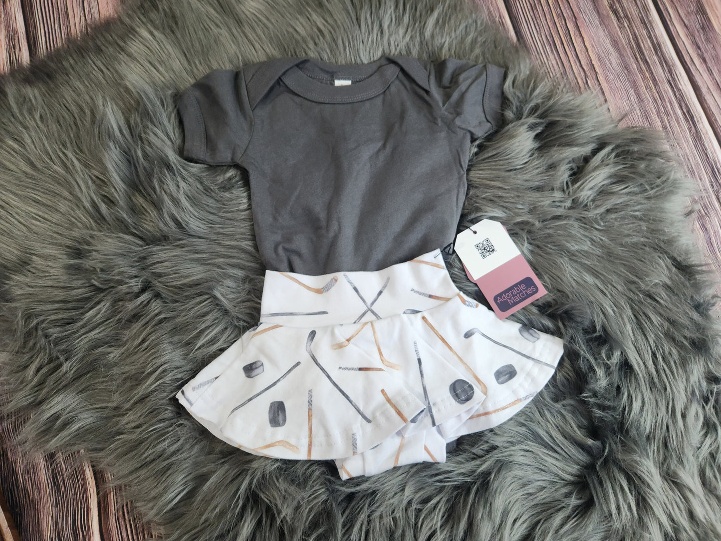 Toddler Hockey Outfit: Bodysuit & Bell Bottoms Set