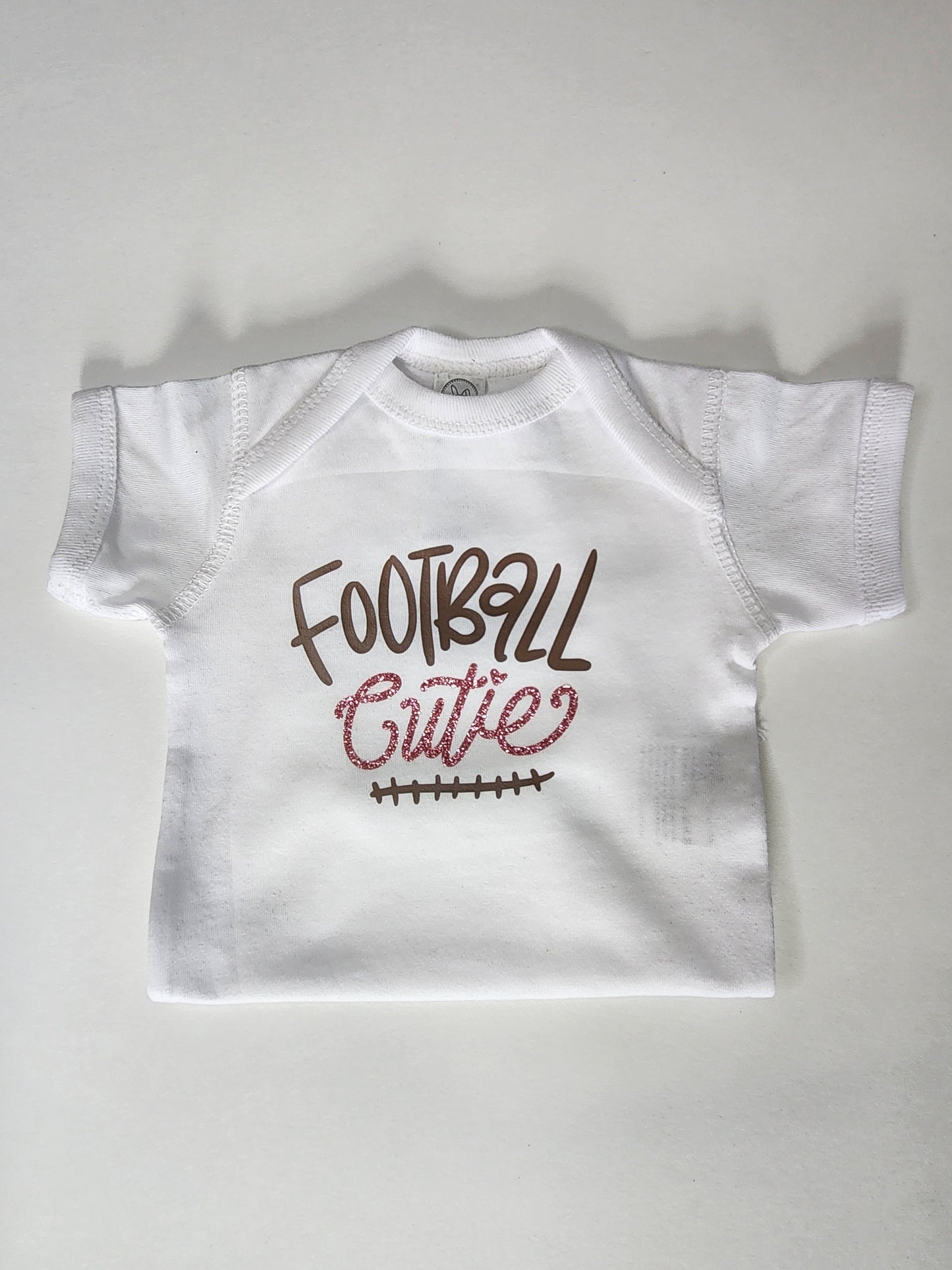Baby Girl Football Outfit: "Football Cutie" Shirt & Skirted Bummies