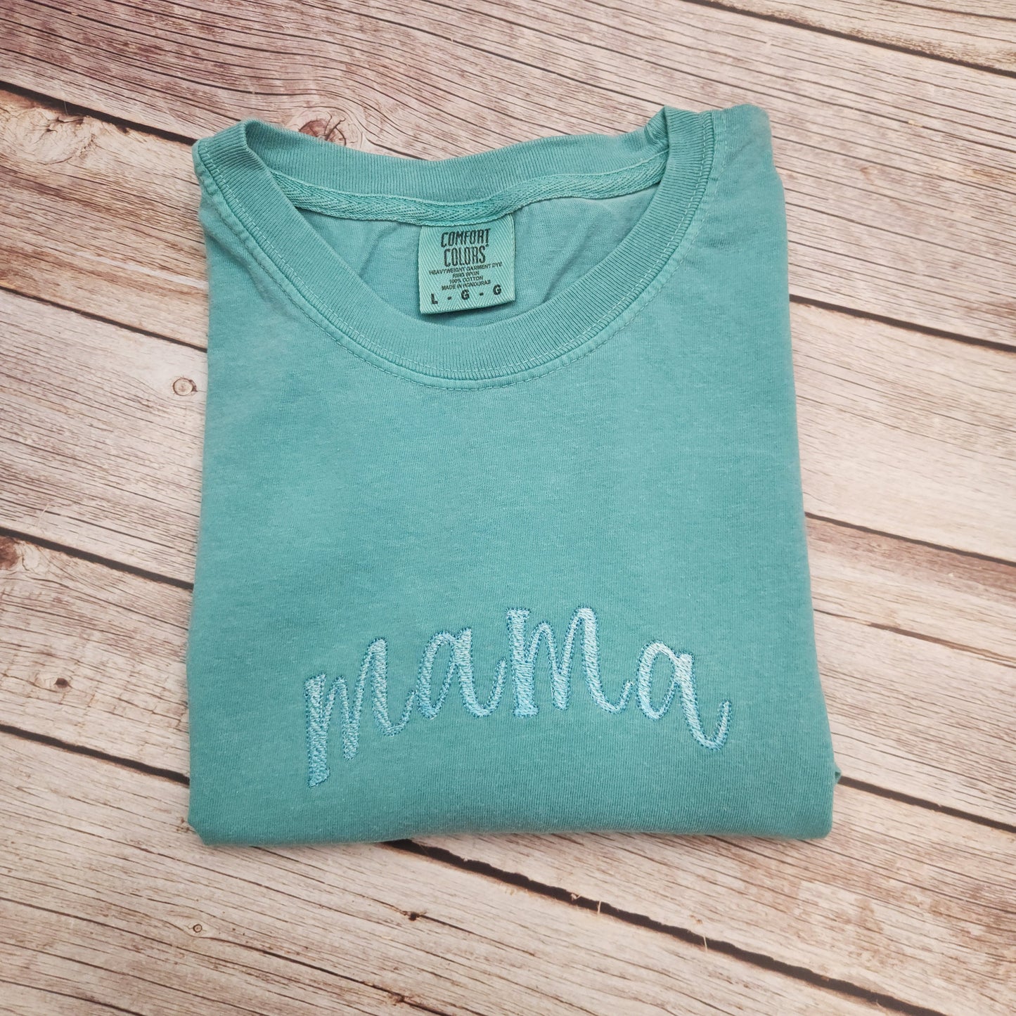 Custom Embroidered Mama Shirt - Comfort Colors Mom Gift