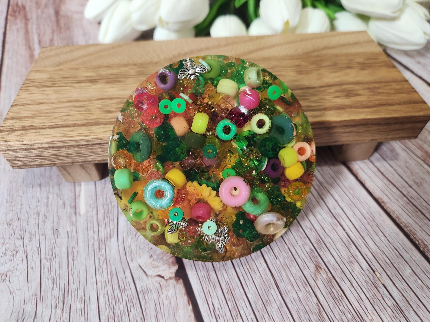 honey bee themed picky pad, nature inspired reusable picky pad kit, fall sensory fidget toy, autumn colors stress relief and desk toys,