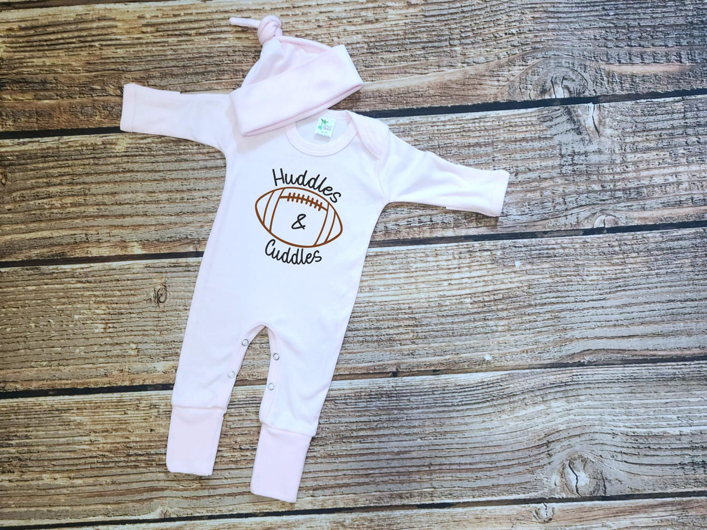 Personalized Football Baby Romper Set: Gender Neutral Outfit