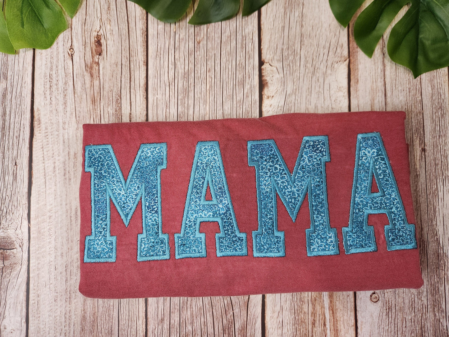 Custom Embroidered Mama Shirt: Comfort Colors Floral Mom Gift