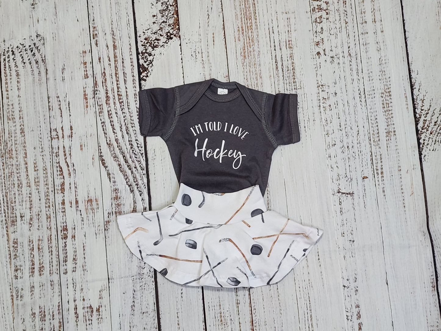 Toddler Hockey Outfit: Bodysuit & Bell Bottoms Set