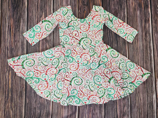Christmas dress for girls, twirl dress for girls, mommy and me Christmas dress, Christmas gifts for girls, matching family Christmas outfits