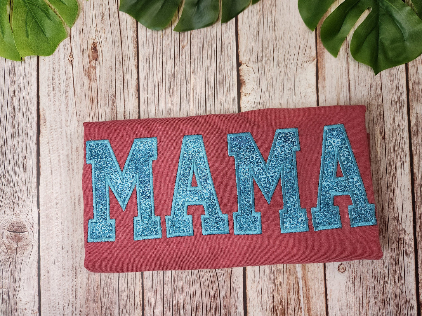 Custom Embroidered Mama Shirt: Comfort Colors Floral Mom Gift