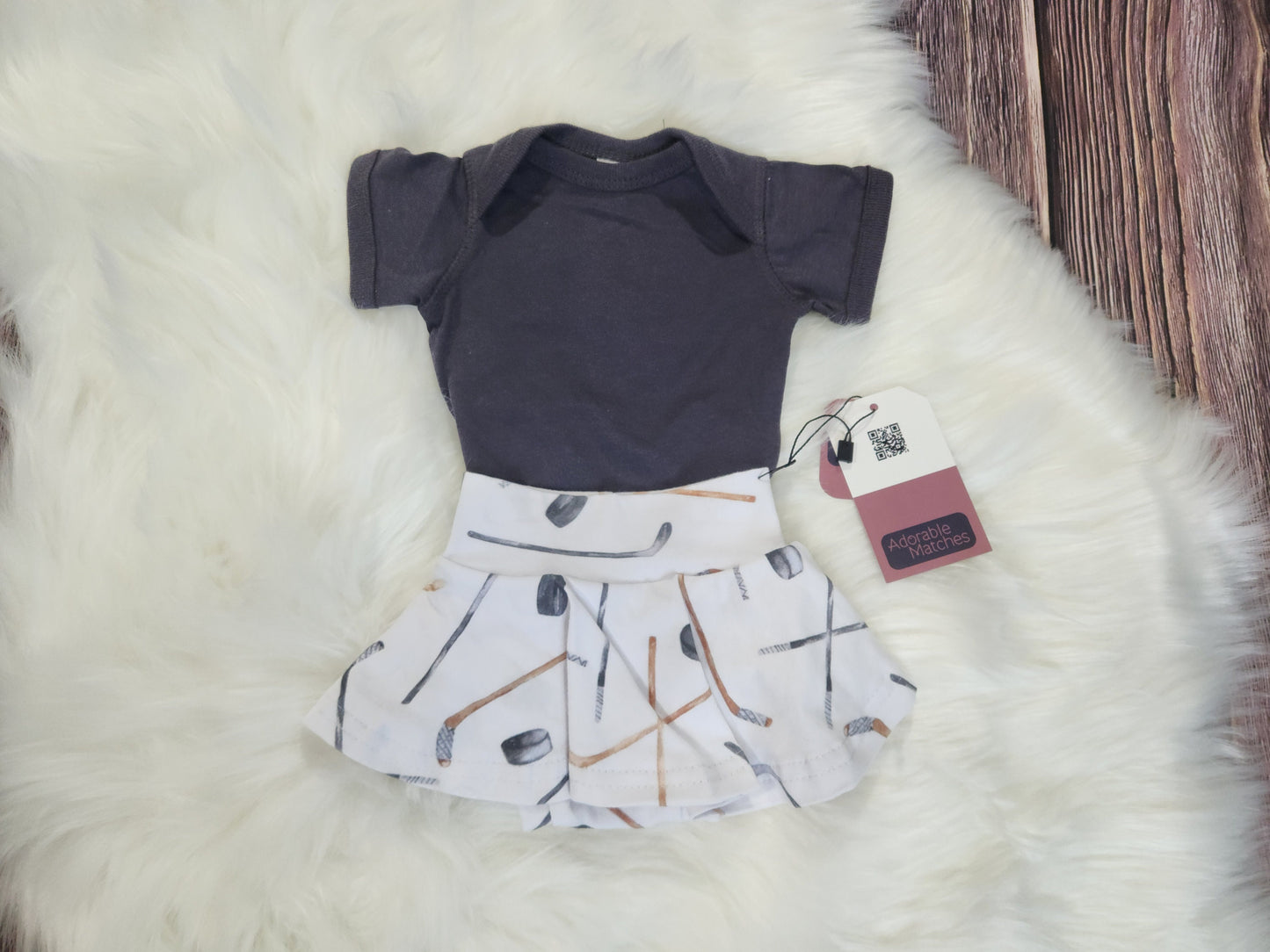 Toddler Hockey Outfit: Bodysuit & Bell Bottoms Set