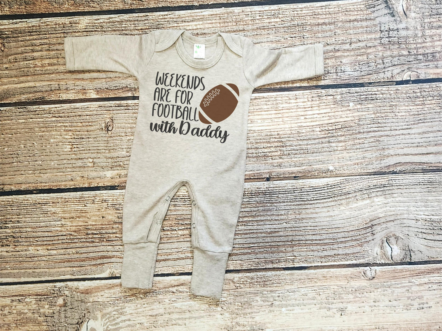Football Romper Set: 'Weekends are for Football with Daddy' - Newborn Outfit