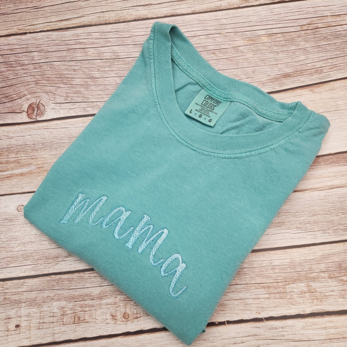 Custom Embroidered Mama Shirt - Comfort Colors Mom Gift