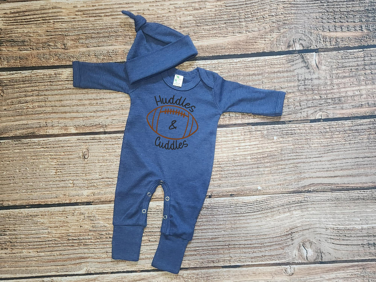 Personalized Football Baby Romper Set: Gender Neutral Outfit