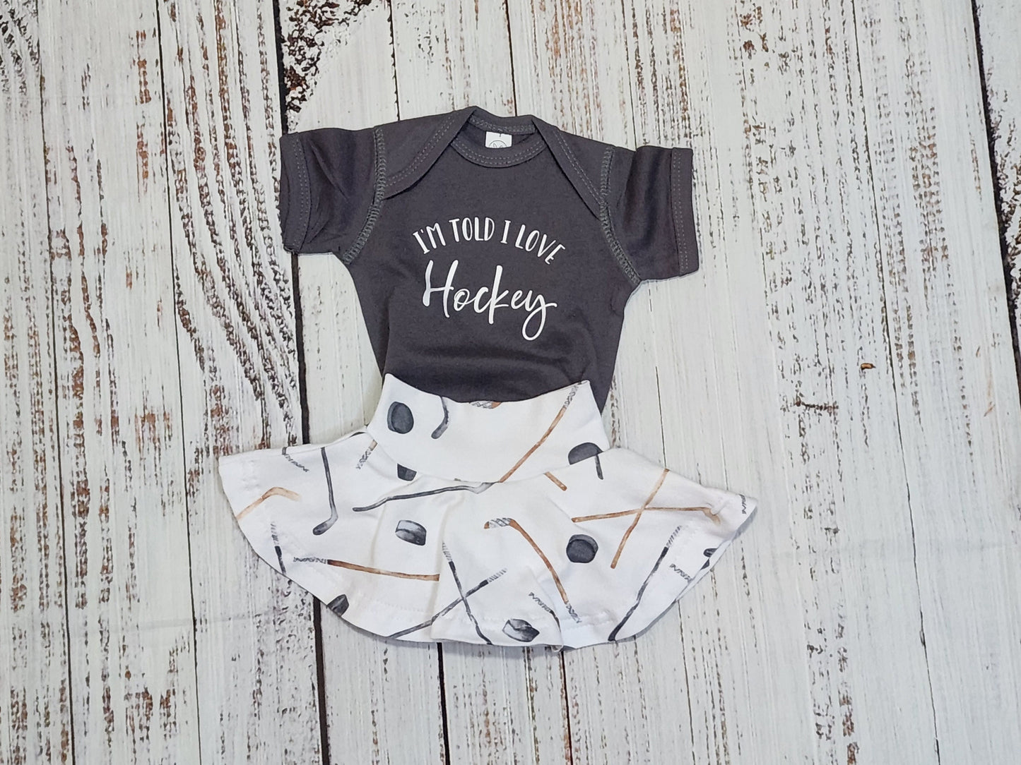 Toddler Hockey Outfit: Bodysuit & Bell Bottoms Set