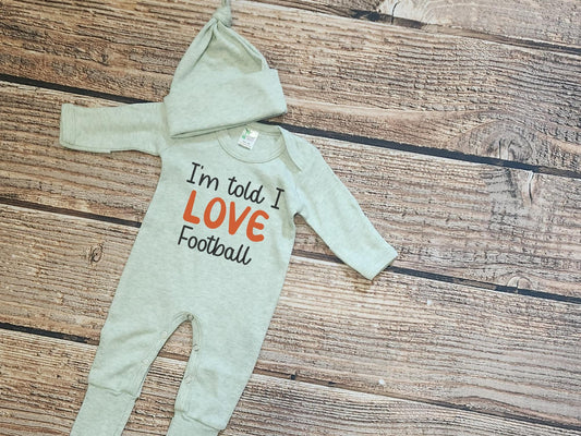 Football Baby Outfit: Game Day Romper Set - Sports Baby Clothes
