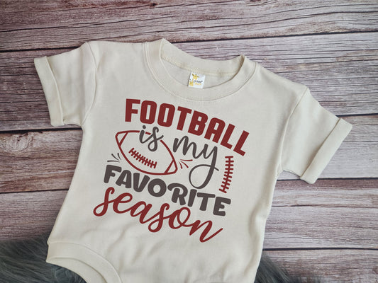 Baby Football Romper: "Football is my Favorite Season" Bodysuit